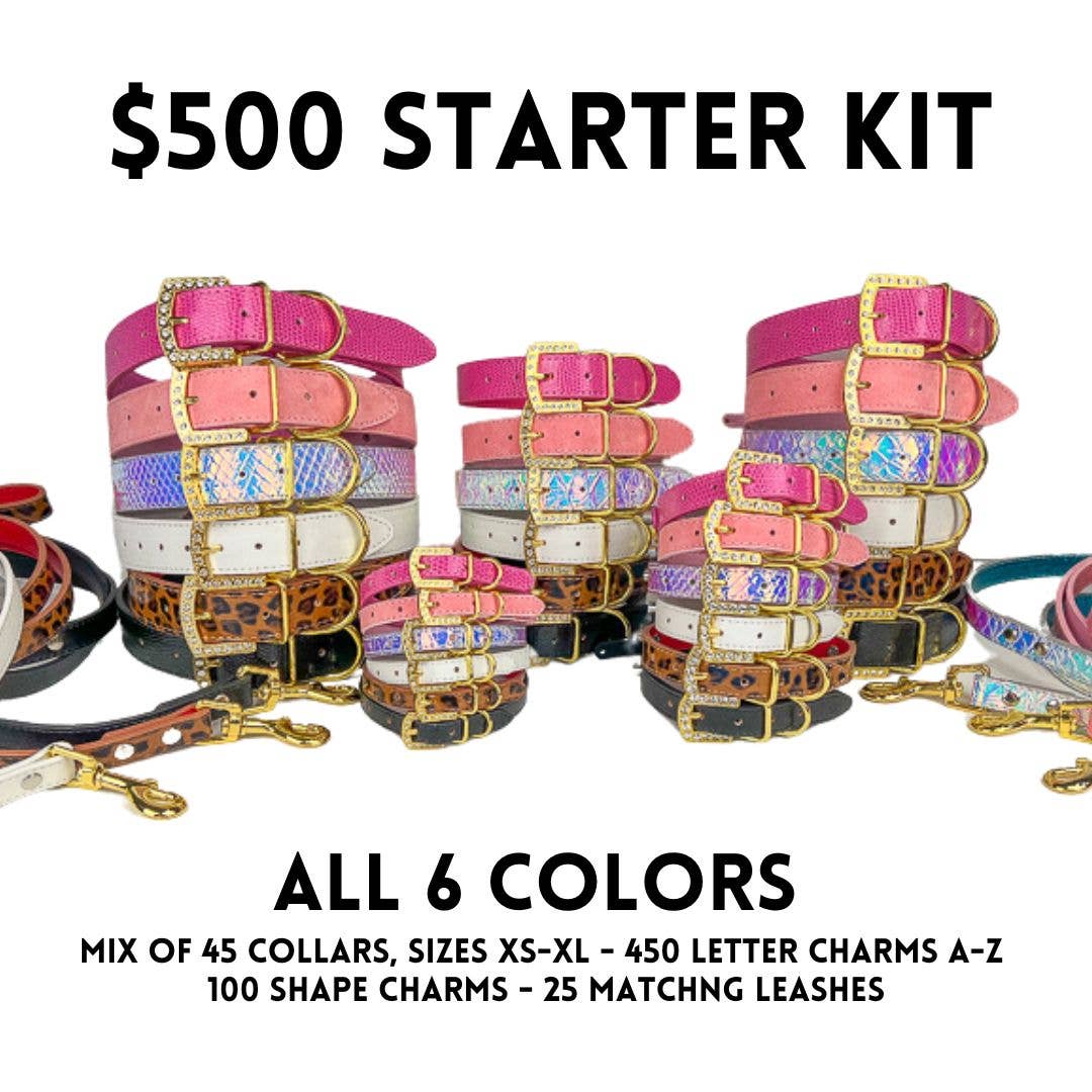 House of FurBaby - Wholesale Pet Collar - Cat/Dog - DIY Pet Collar Bar Starter Pack - Gold - 280 Pieces5