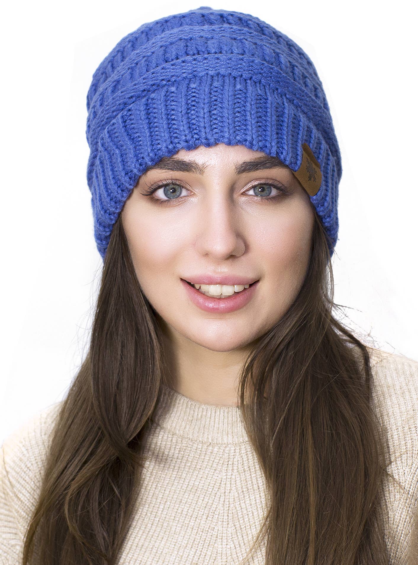 Lelaffet – wholesale Mössa - Dam – mössa vinter mössa slouchy kabel stickade hattar för kvinnor chunky7