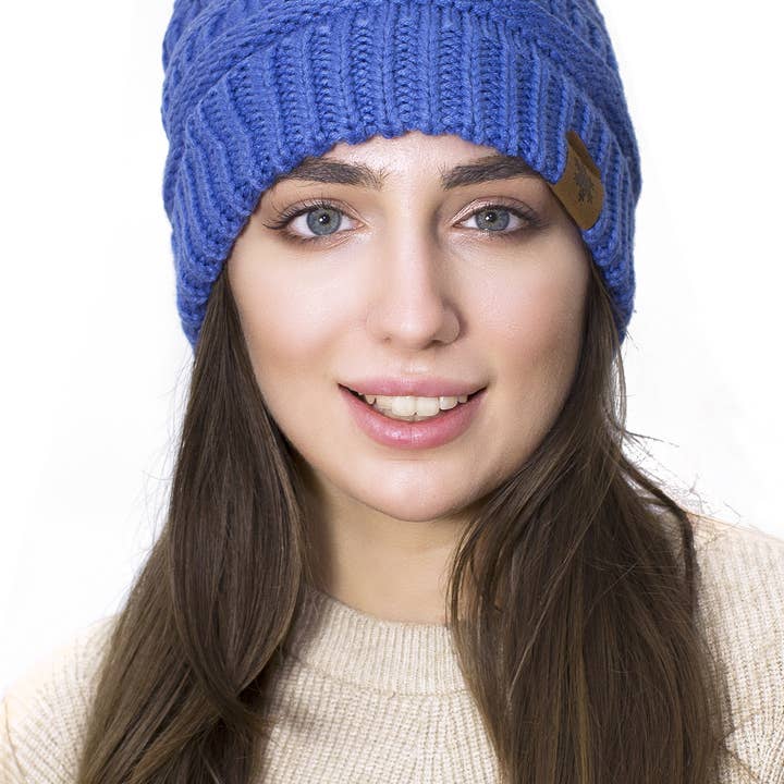 Lelaffet – wholesale Mössa - Dam – mössa vinter mössa slouchy kabel stickade hattar för kvinnor chunky7