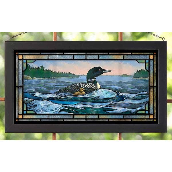Art en verre encadré Plongeon d'eau agitée 13"X23" pour la vente par Art Brand Studios