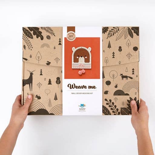 SOZO DIY - Vente Kit de bricolage - SOZO DIY - Kit de tissage mural en forme d'ours1