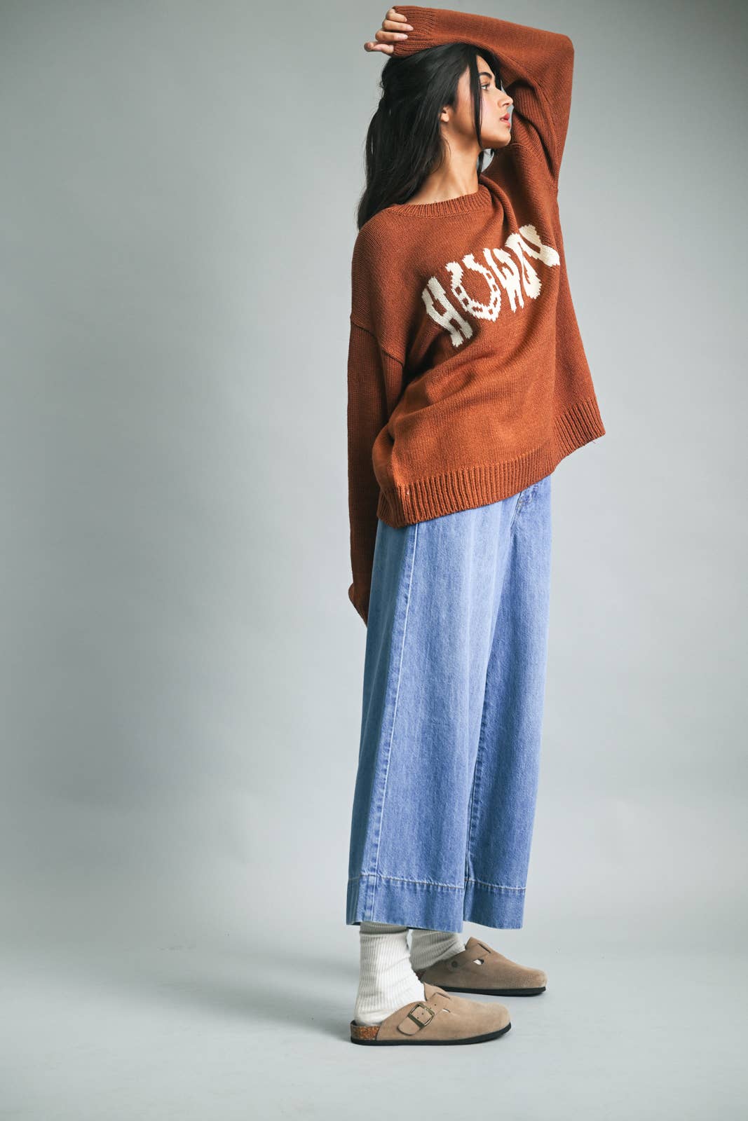 Wishlist Apparel - Wholesale Knit Sweater - Women's - HORSESHOE HOWDY KNIT SWEATER / WL25-114792