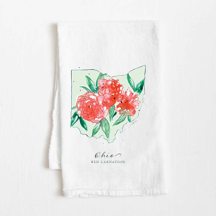Ohio Flour Sack Towel for wholesale by Amanda Klein Co.