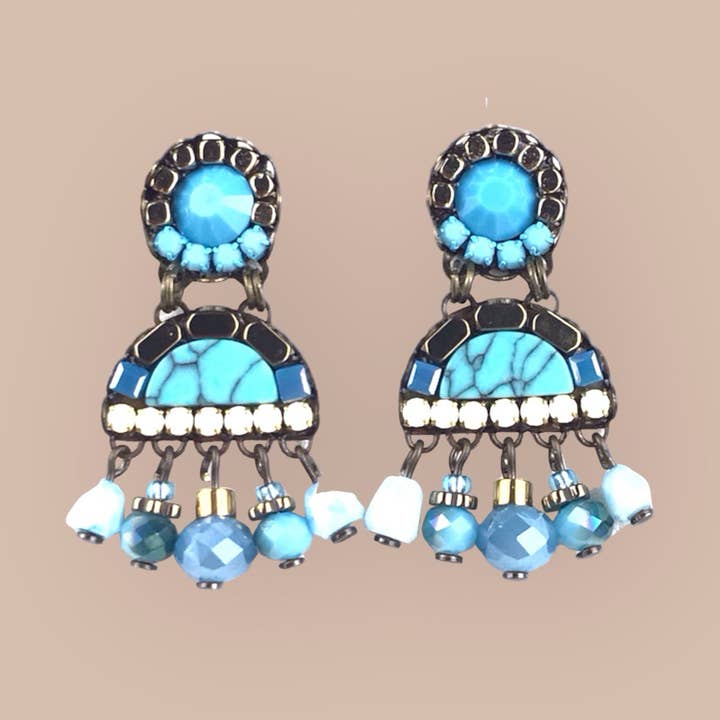 BOUCLES D'OREILLES BASIC BY MELIZI BLEU pour la vente par melizijewelry