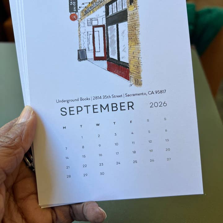 PriyaOriginalsArt - Wholesale Calendar - Sacramento's Third Places 2026 Desktop Calendar + easel9