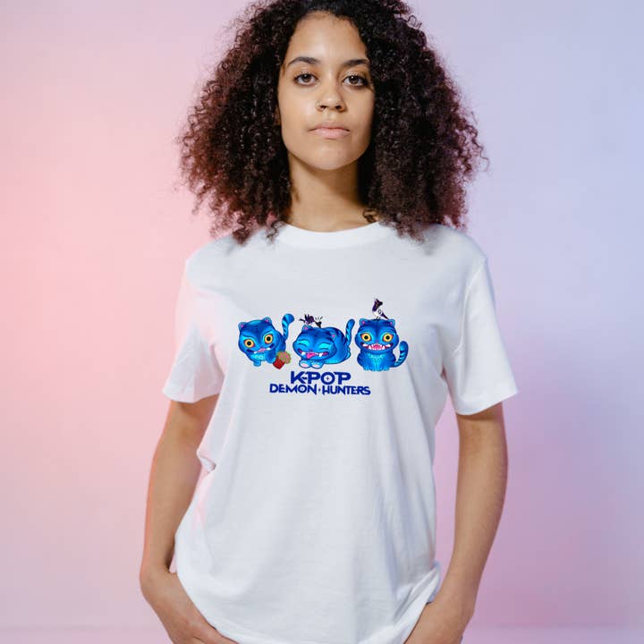 Kpop Demon Hunters Tiger Shirt, Derpy Anime Tiger T-shirt for wholesale by Jennyray illustrations