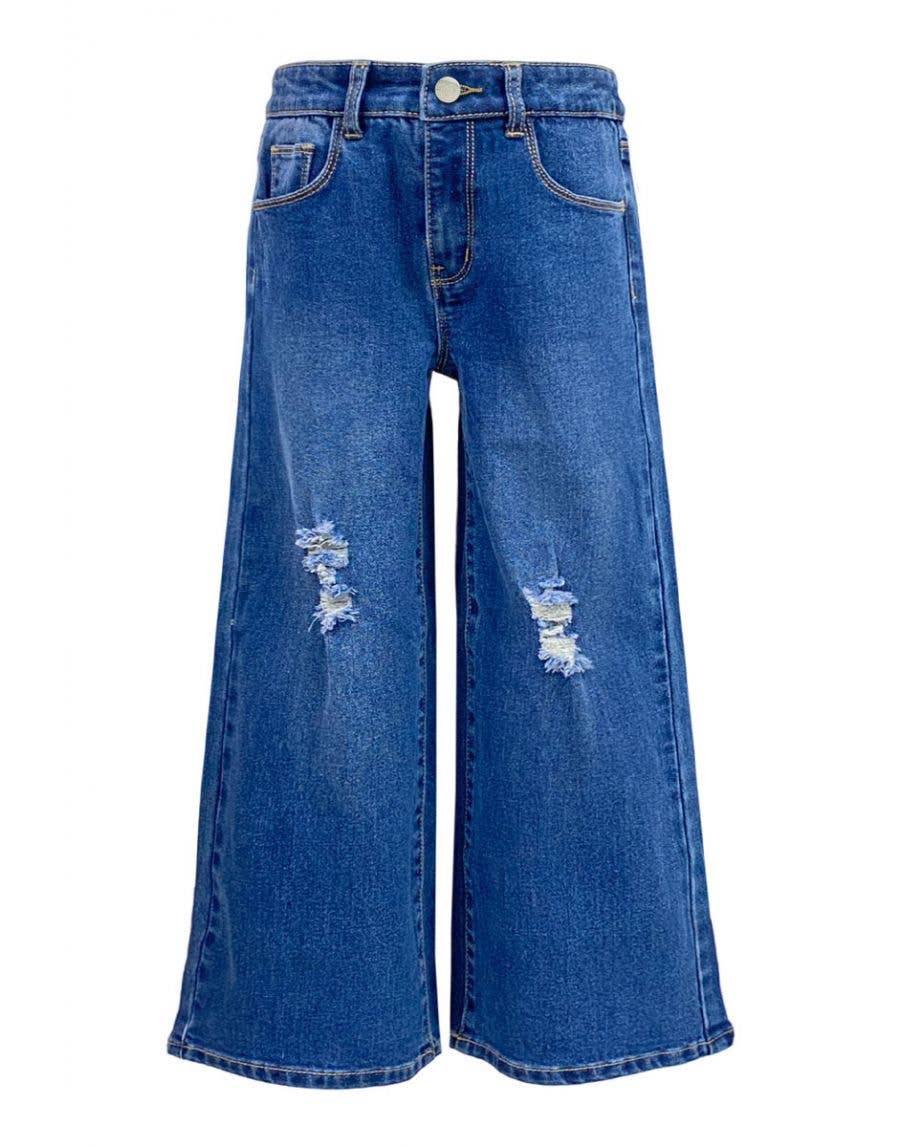 Cutie Patootie Clothing – wholesale Jeans - Barn – Cutie Patootie Jeans med vida ben och slitningar för flickor5