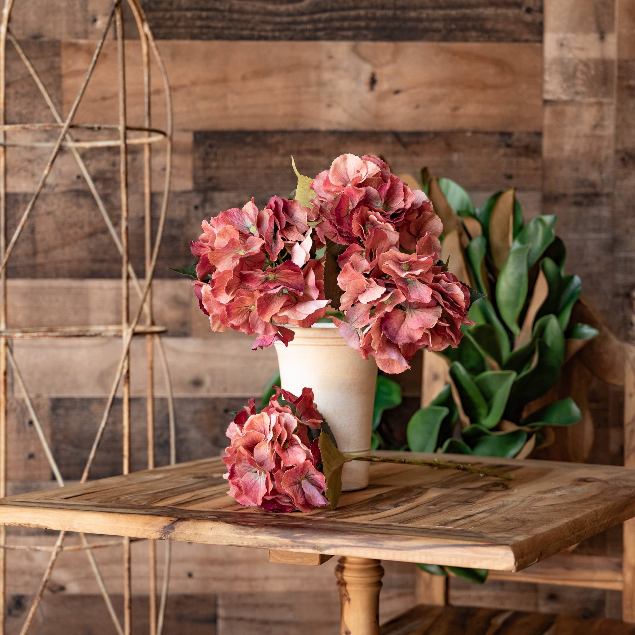 Mills Floral Company - Wholesale Artificial Flowers - Real Touch Hydrangea - 14 Inch - Terra Cotta3