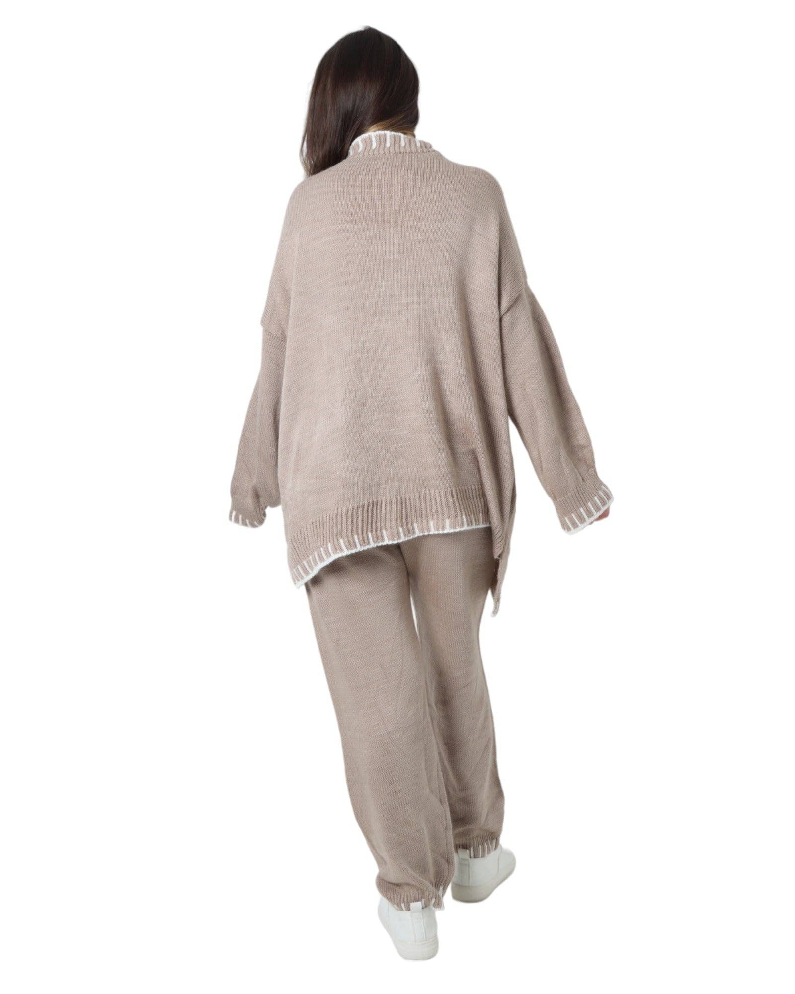 Miss Bold – Engroshandel Loungesæt - Dame – Italienske oversize strikkede sæt i matchende design19