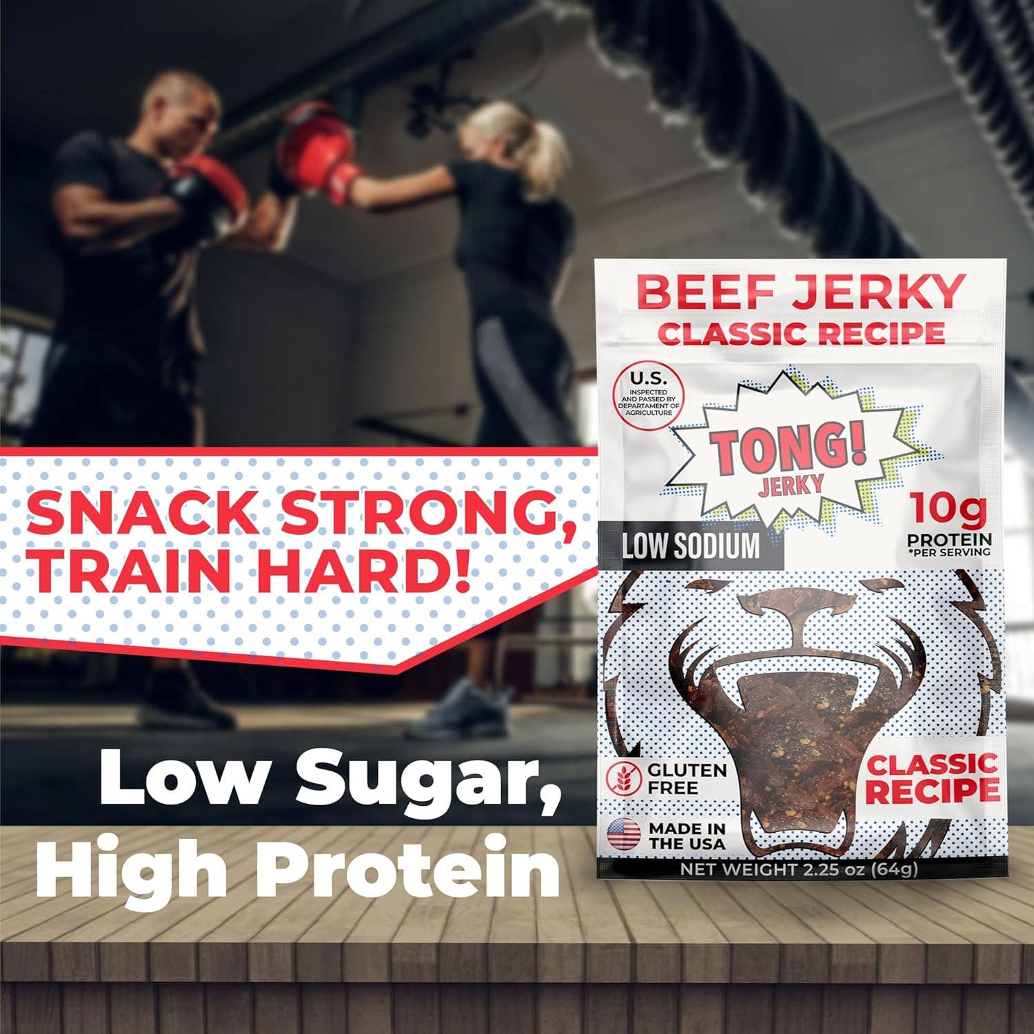 Tong Jerky - Wholesale Jerky - Beef Jerky 12 Pack - Savoury Beef Jerky - Keto, high protein2