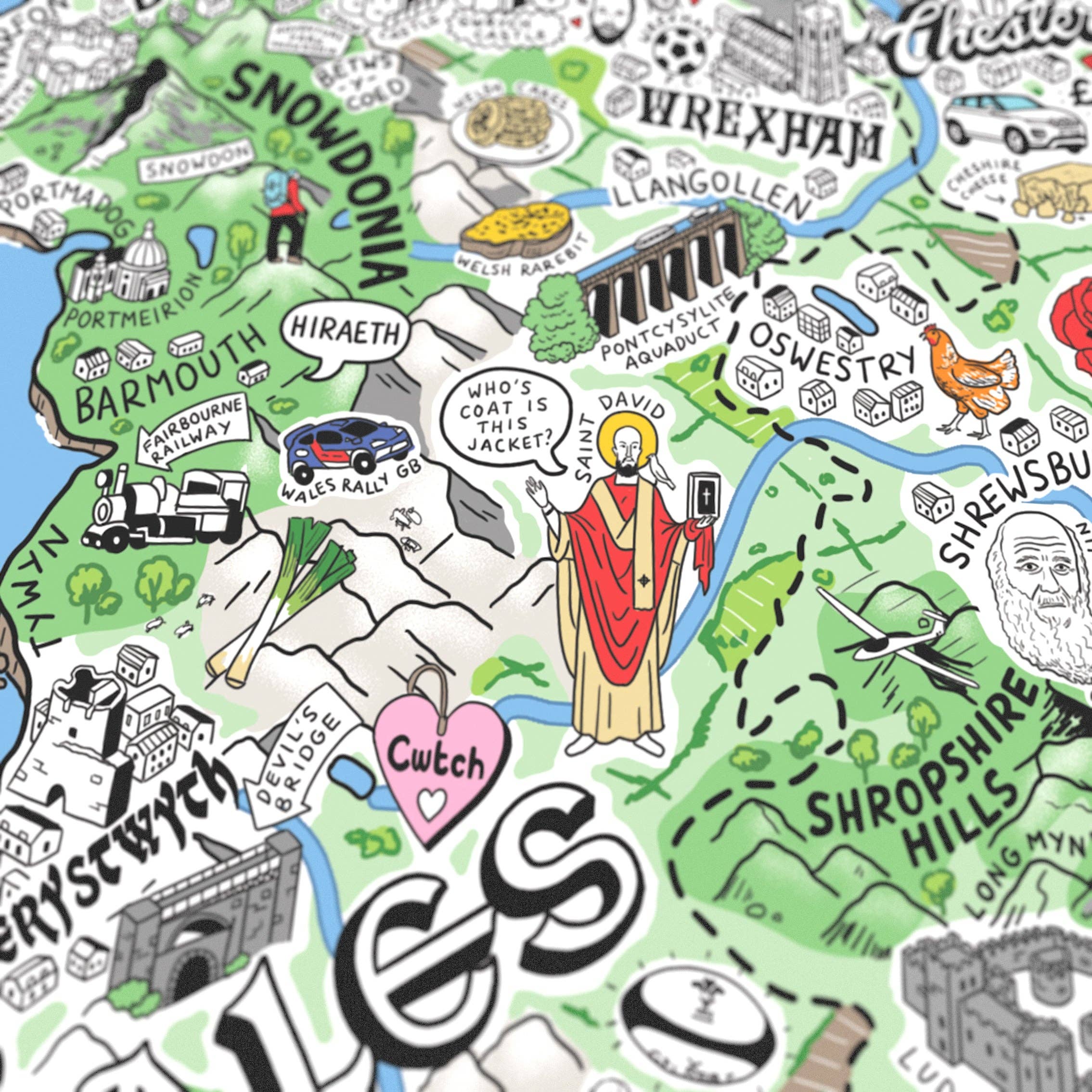 Evermade – wholesale Art print – Hand Drawn Map of Great Britain & Ireland Art Print25