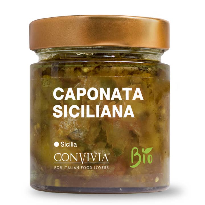 CONVIVIA for italian food lovers - Wholesale Canned Vegetables - Organic Sicilian caponata 190g