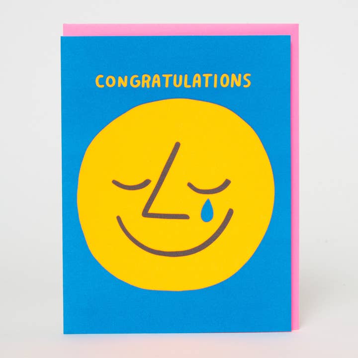 Egg Press Manufacturing - Wholesale Congratulations Card - Congrats Tear Letterpress Greeting Card by Ashkahn0