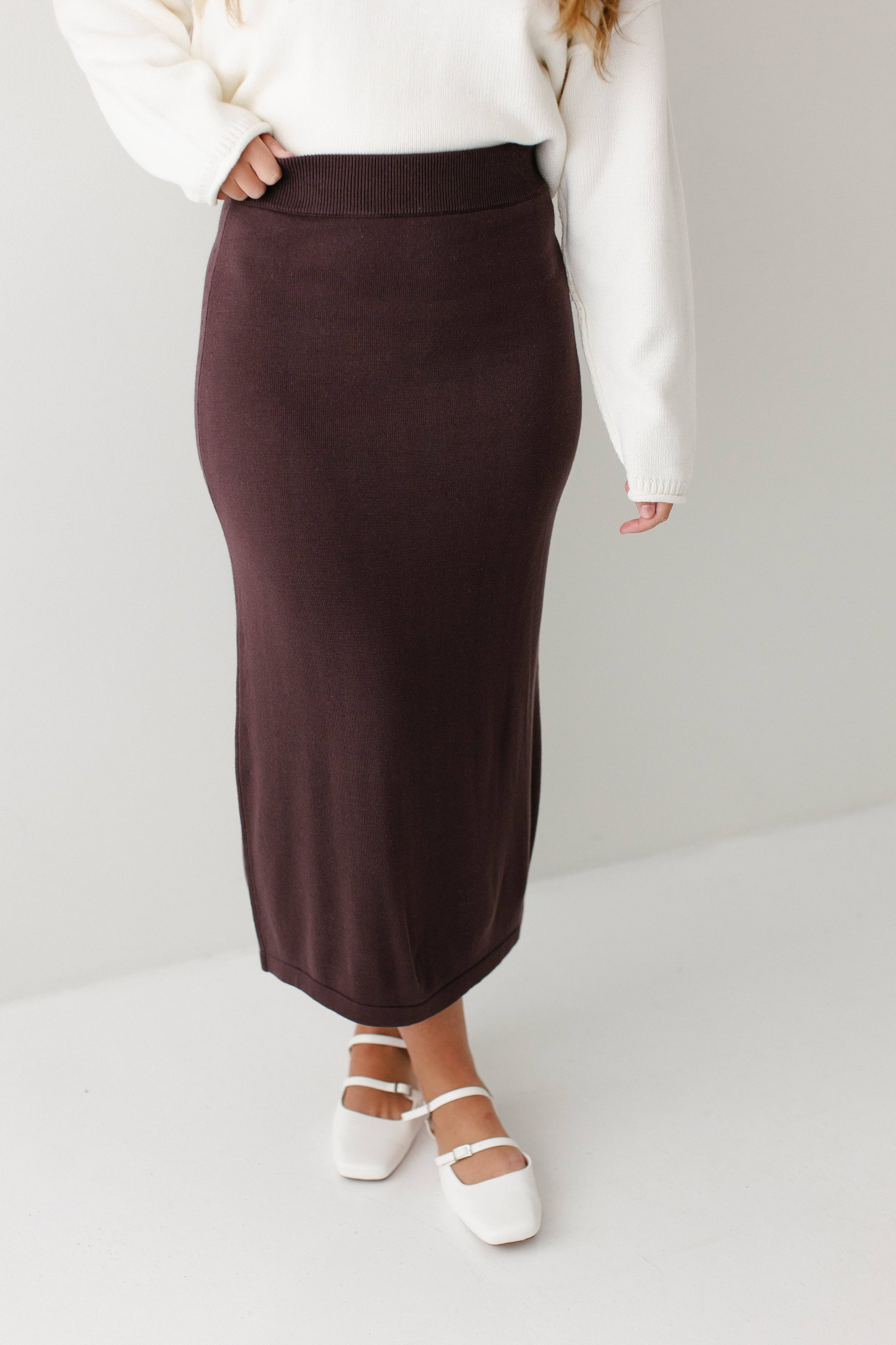 The Main Street Exchange - Wholesale Skirt - Women's - 'Jana' Cotton Blend Midi Sweater Skirt7
