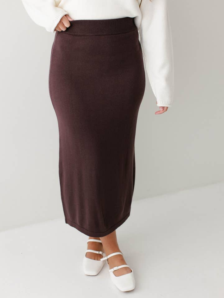 The Main Street Exchange - Wholesale Skirt - Women's - 'Jana' Cotton Blend Midi Sweater Skirt7