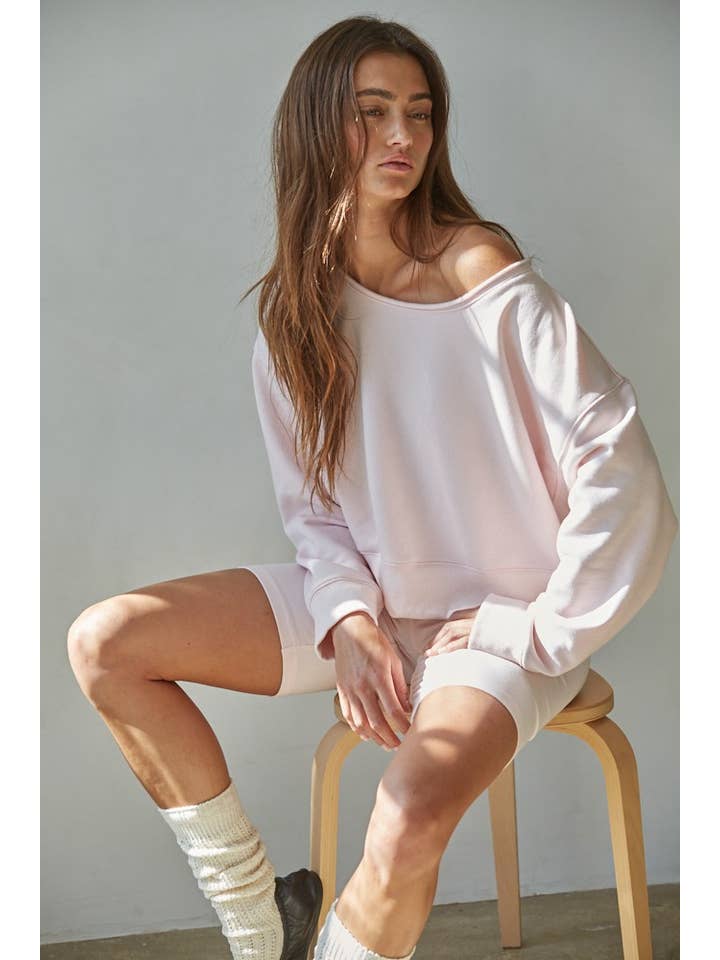 By Together - Wholesale Sweatshirt - Women's - L8591 | Knit Cotton Polyester Garment Washed Pullover 12