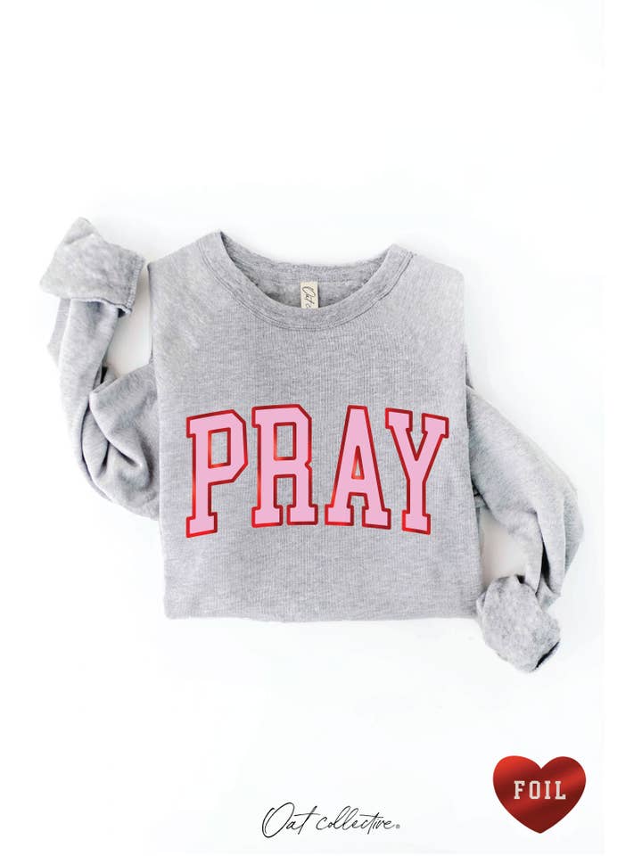OAT COLLECTIVE - Vendita all'ingrosso Felpa stampata - Donna - Felpa con grafica PRAY FOIL9