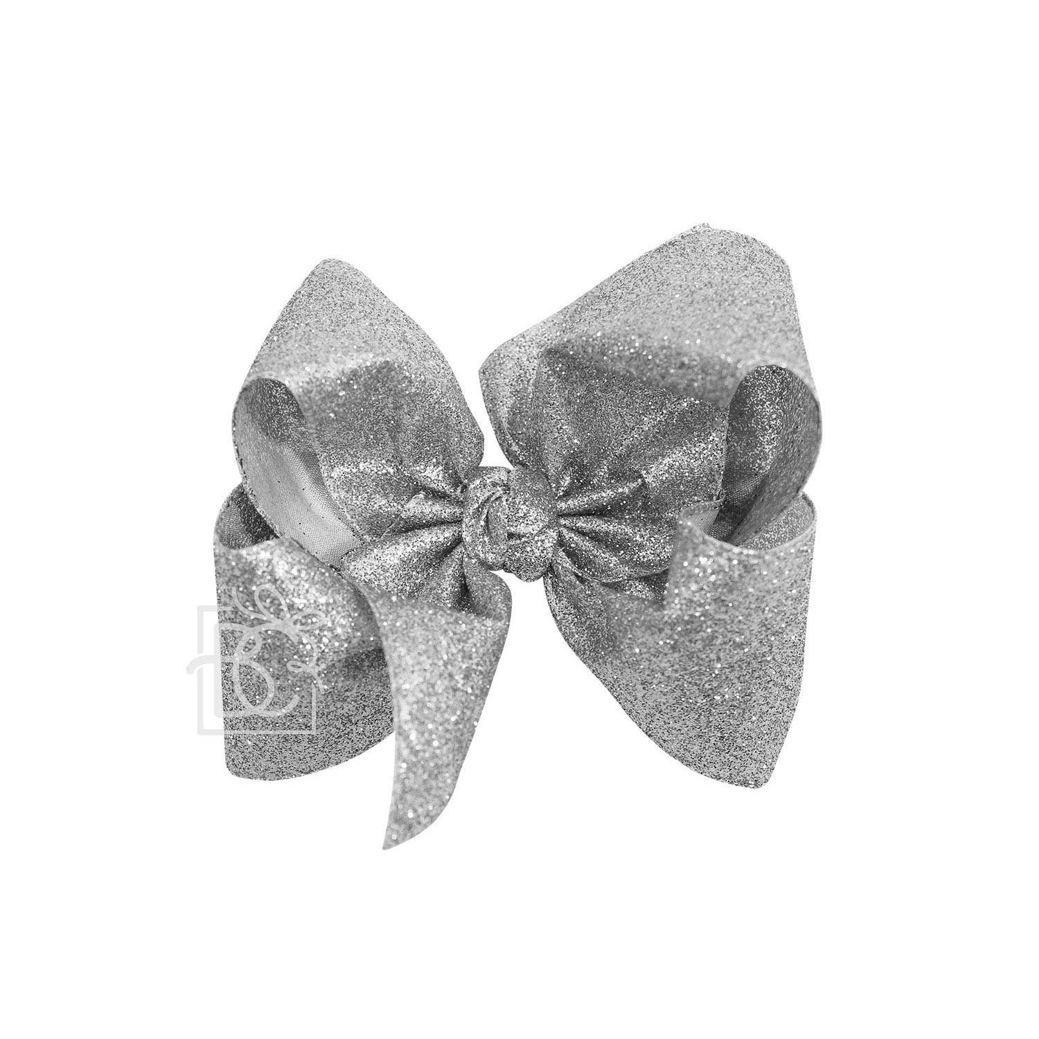 Beyond Creations, LLC - Wholesale Hair Bow - Kids - GLITTER METALLIC BOW ON CLIP27
