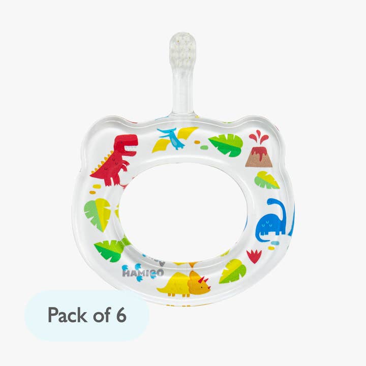 HAMICO -Innovative Toothbrush - Wholesale Toothbrush - Kids & Baby - Baby Training Toothbrush - Dinosaurs | 6 Individual Packs1