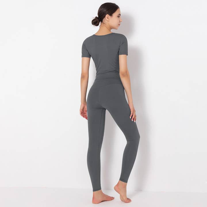 Active by Anna-Kaci - Wholesale Activewear Set - Women's - Side to Side Sculpting Set (two-piece set)22