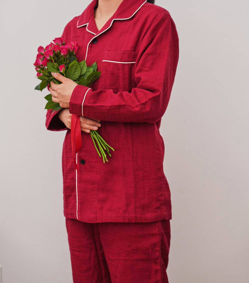 UCHINO - Wholesale Sleepwear Set - Women's - UCHINO Marshmallow Gauze Pajama - Red6