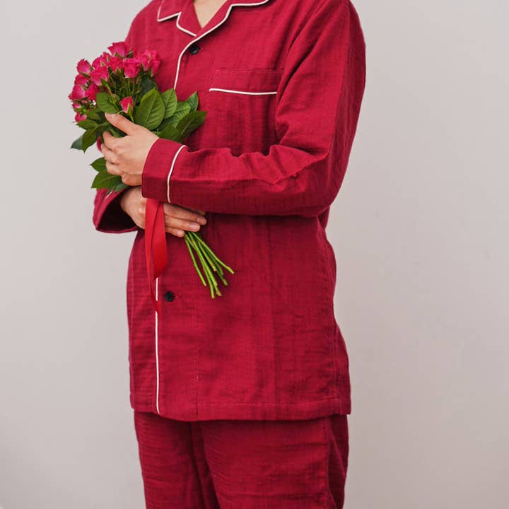 UCHINO - Wholesale Sleepwear Set - Women's - UCHINO Marshmallow Gauze Pajama - Red6