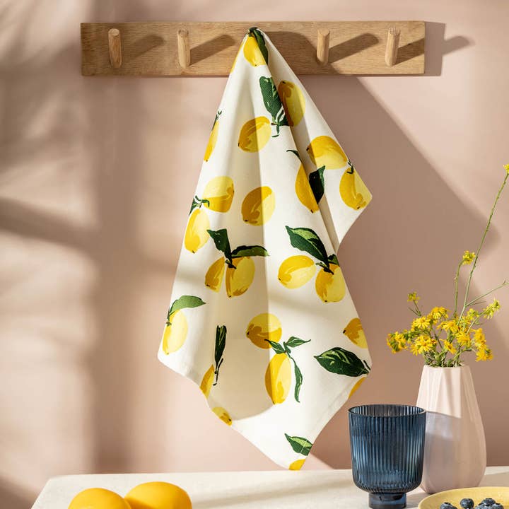 Lemon Tea Towel for wholesale by The Moonlit Press