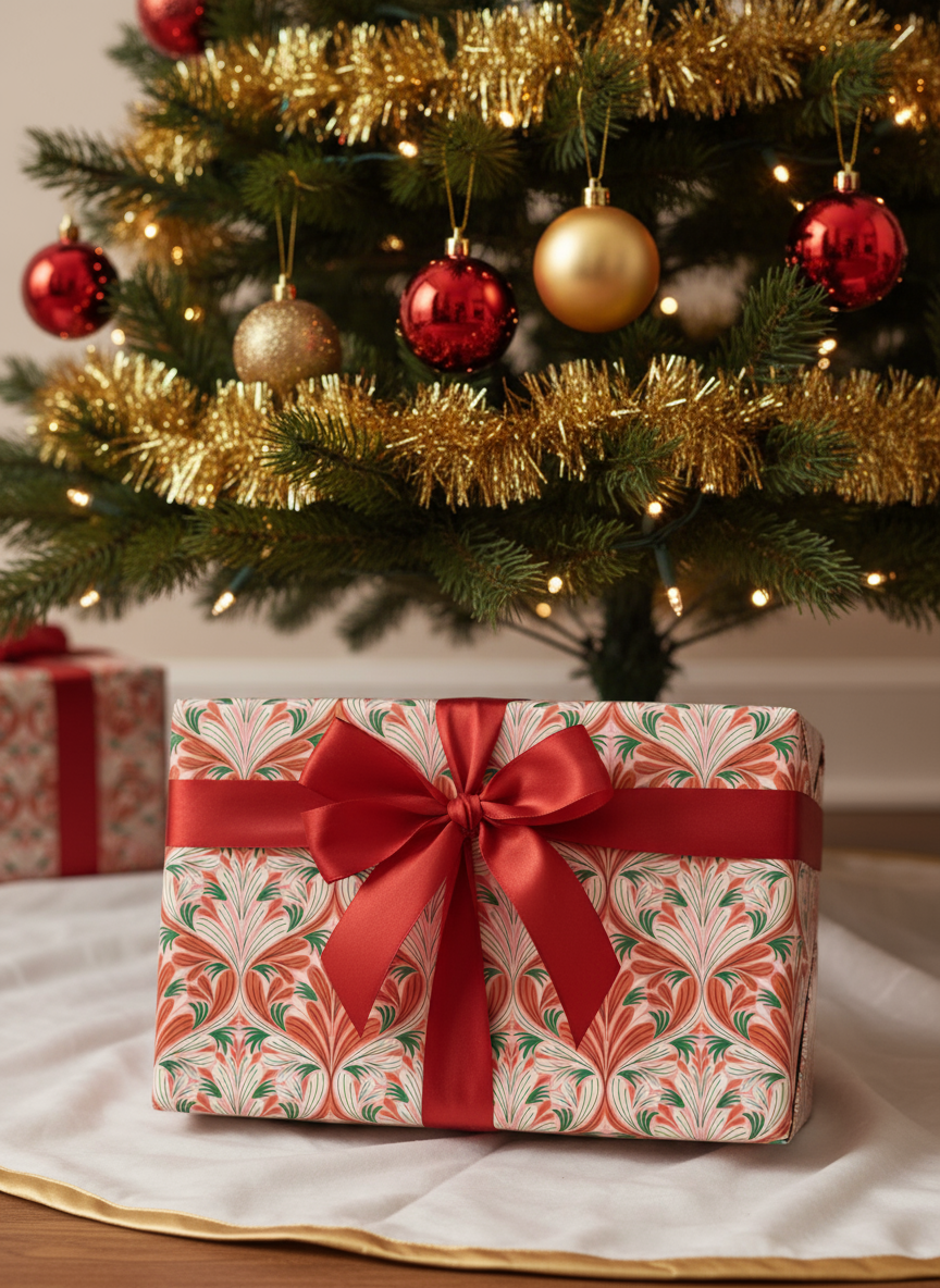 Rebecca Jane Woolbright - Vente Rouleau de papier cadeau - Papier cadeau joli en rose – Emballage cadeau moderne (2 feuilles)1