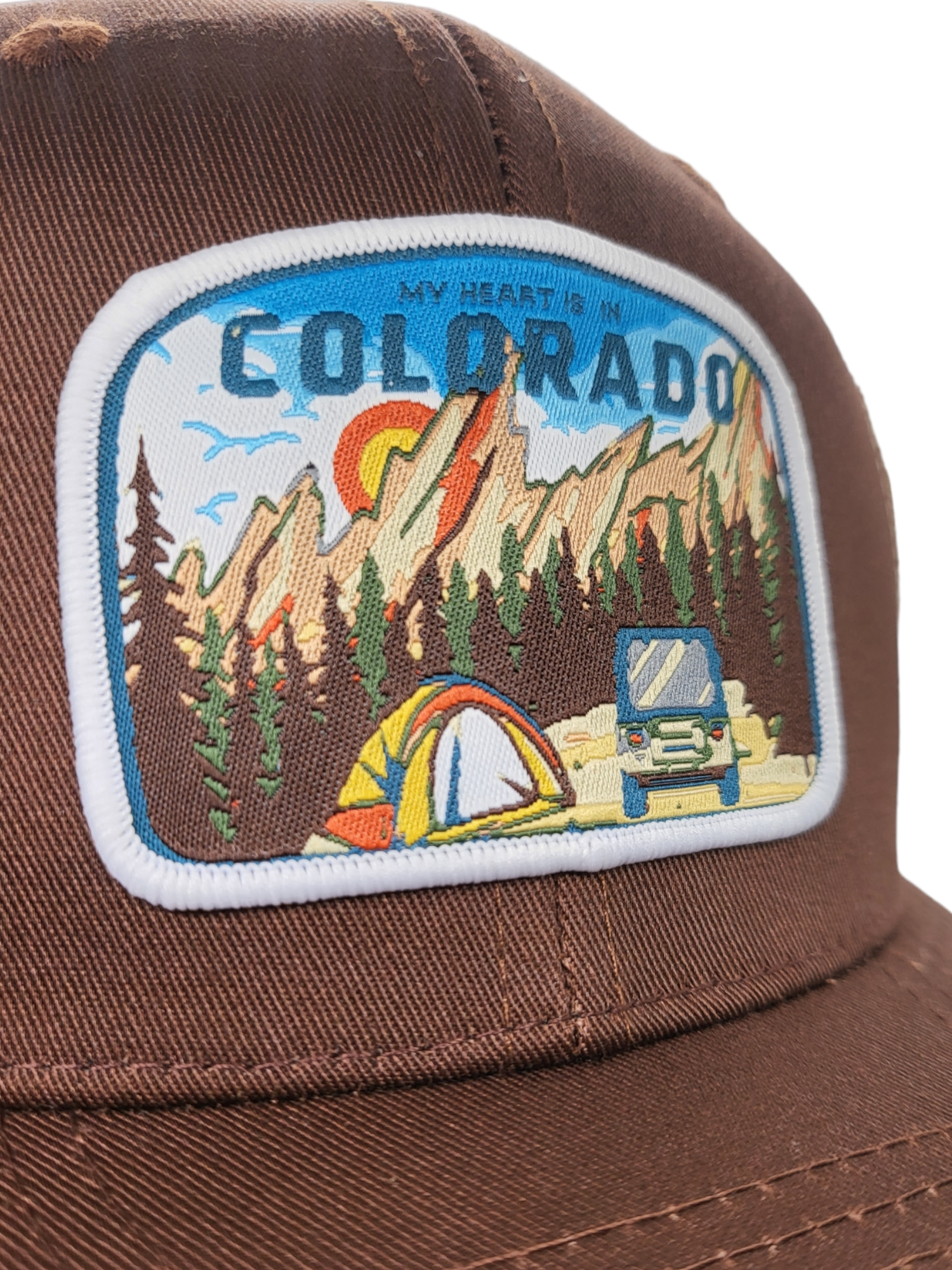 PNW Apparel - Wholesale Trucker Hat - Unisex - Colorado Trucker Hat With My Heart is in Colorado Patch2
