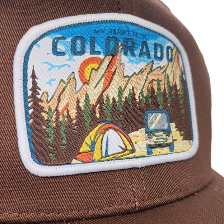 PNW Apparel - Wholesale Trucker Hat - Unisex - Colorado Trucker Hat With My Heart is in Colorado Patch2