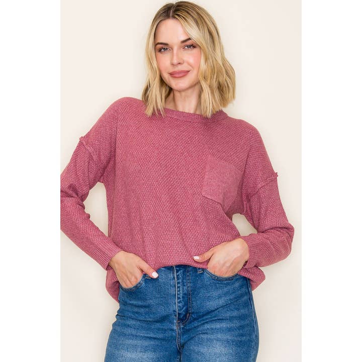 STACCATO – Großhandel Strickpullover – Damen – RUNDHALS-WAFFELPULLOVER-SWEATER13