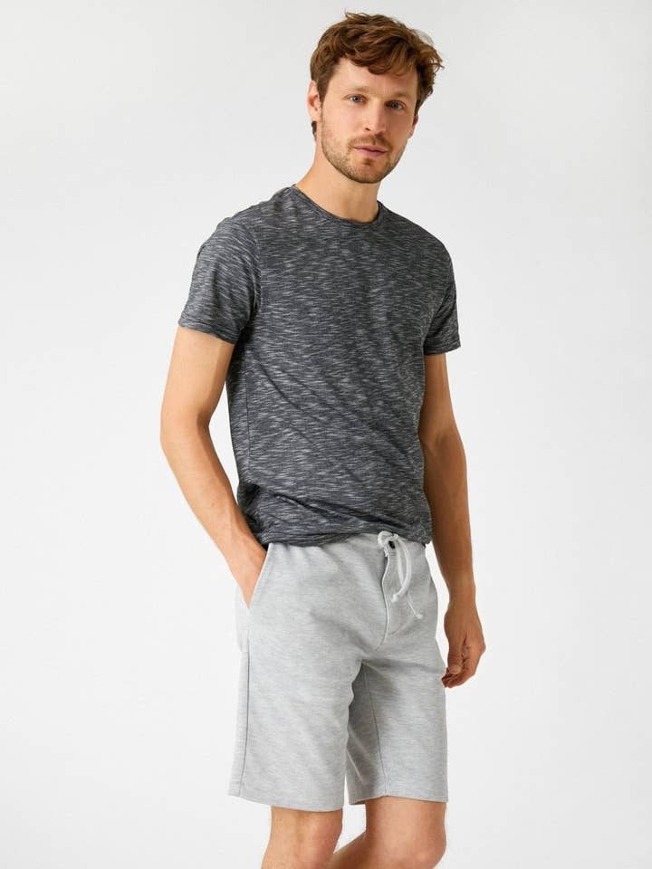 Chambray 10,5" chinoshort in grijs voor wholesale door Usolo Outfitters