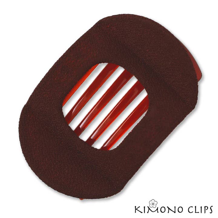 352S/cocoa Wide Clip for wholesale by Kimono Clips