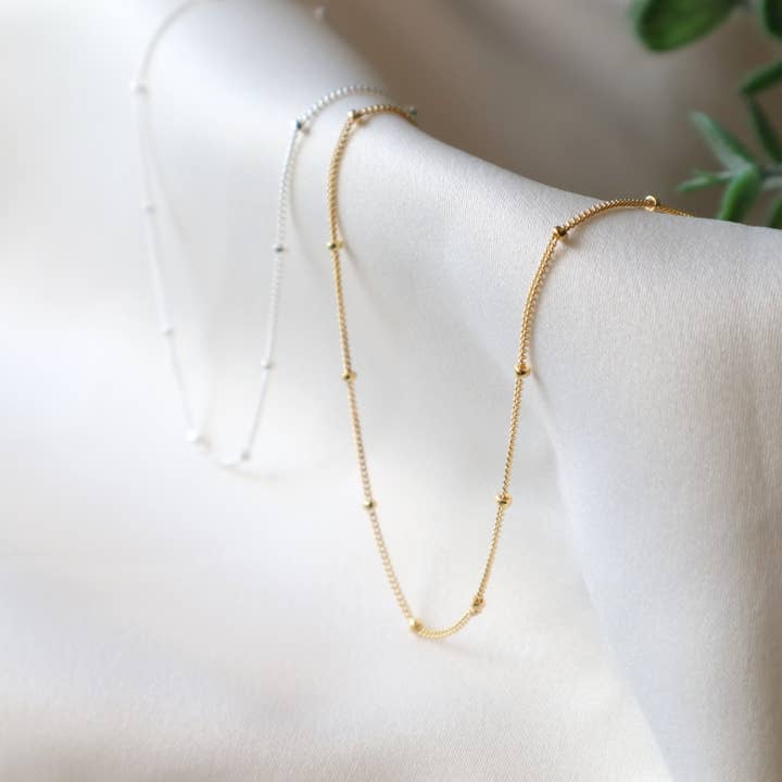 Twinkle Chain Necklace | Sterling Silver or 14k Gold Filled for wholesale by Blossom and Shine