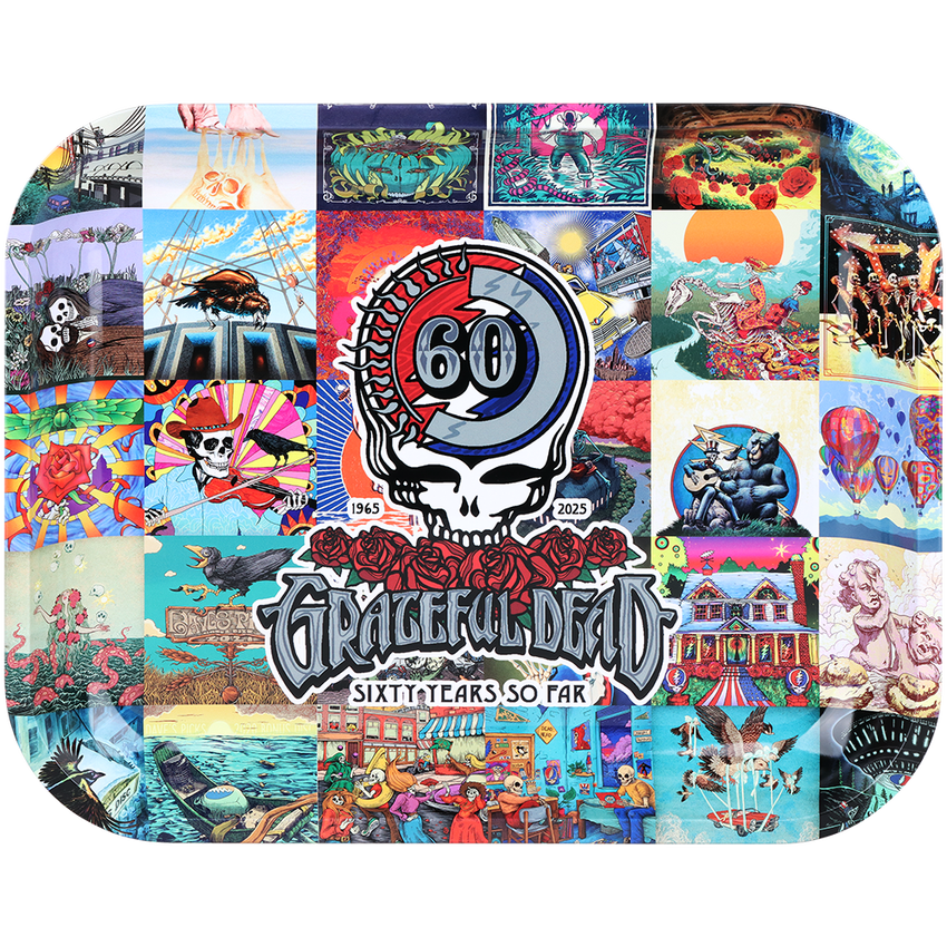 Sunshine Joy - Wholesale Decorative Tray - Large 60th Anniversary Grateful Dead Metal Tray0