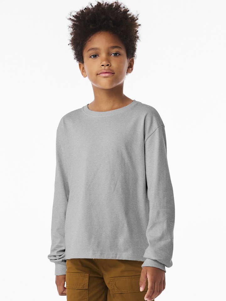 Ink Tees Custom T-Shirt Personalized Print, Premium Quality, Fast Turnaround, Multiple Colors BELLA+CANVAS Youth 6-Ounce Heavyweight Long Sleeve Tee BC3511Y for wholesale by Ink Tees Custom Tshirts