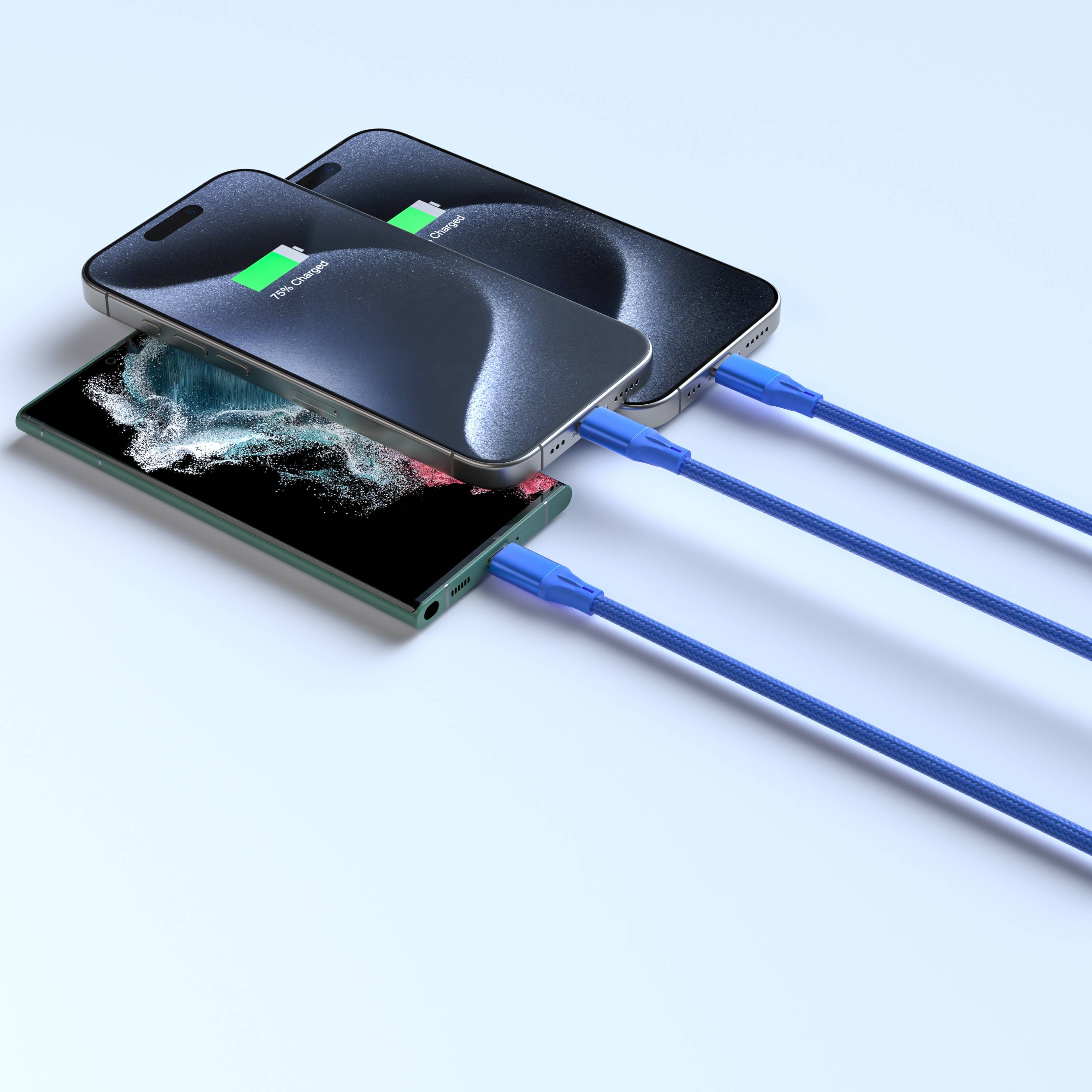 LAX Gadgets - Wholesale Charging Cable - 3-in-1 Cable For IPhone/Ipad & Android Devices - Retail Pack5