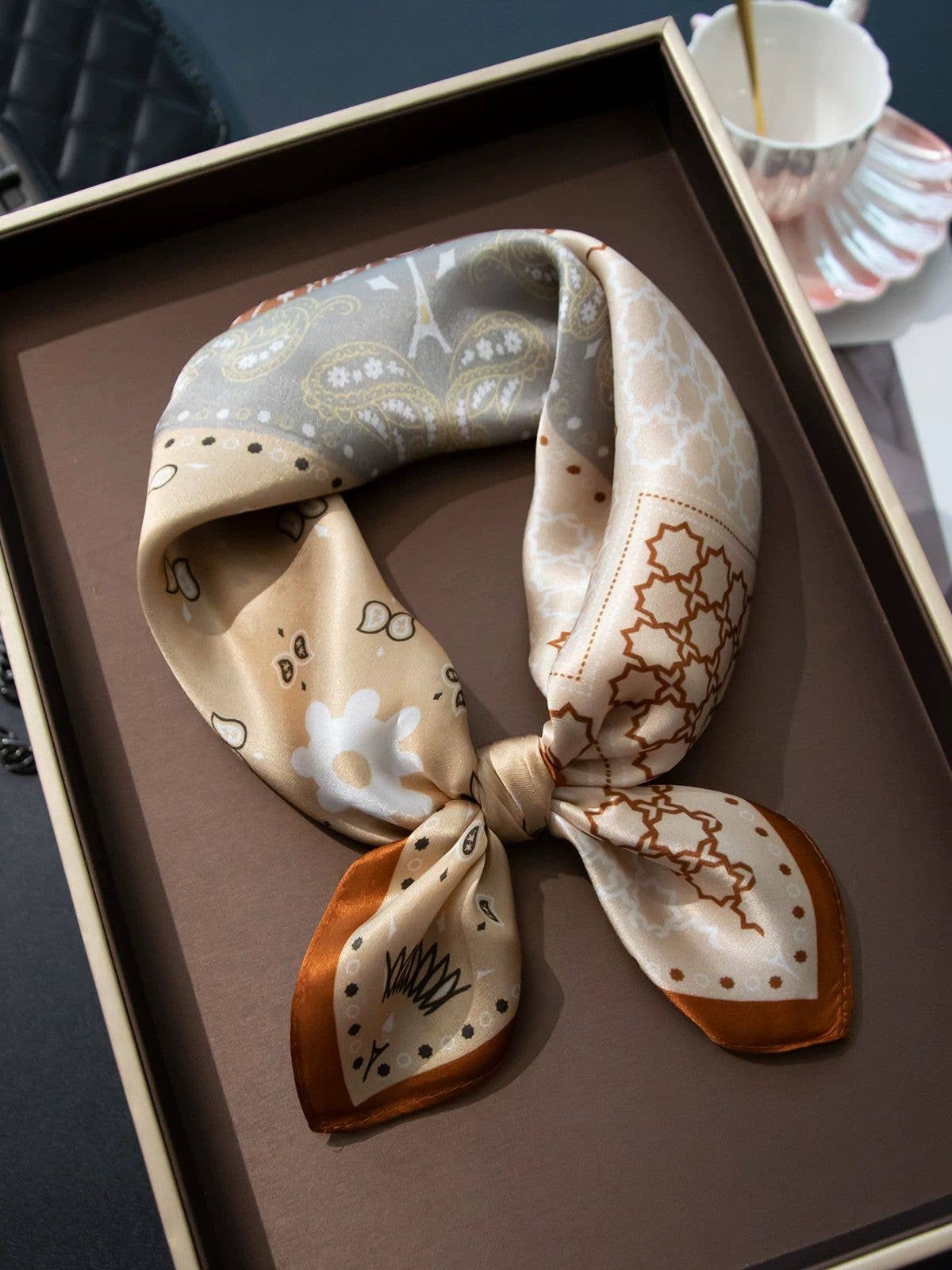 LINETA - Wholesale Sjaal - Dames - D-358 Sjaal aanrakingszijde 70x702