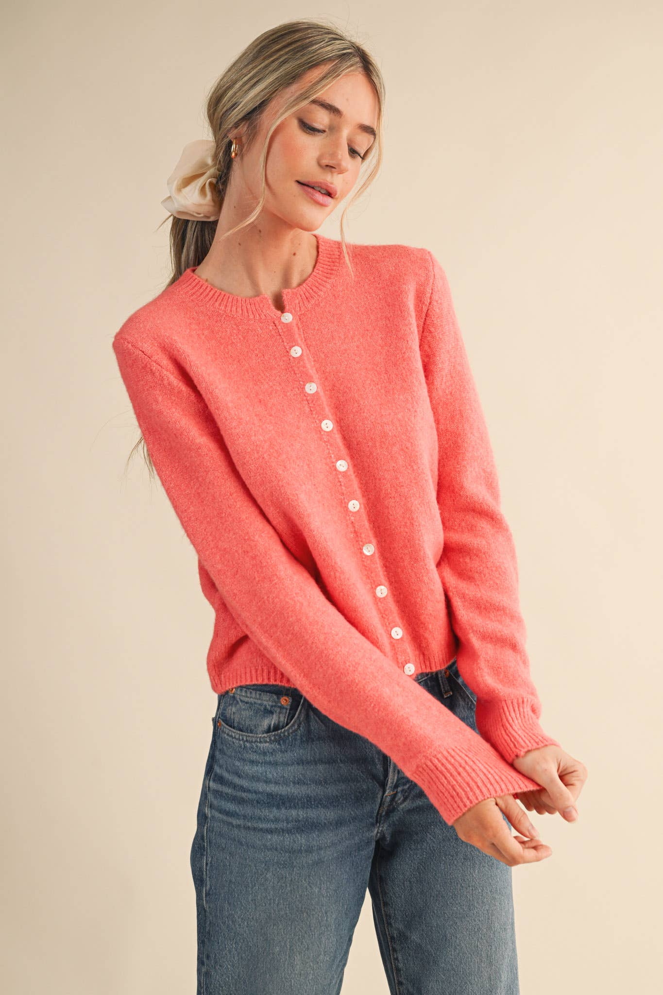 &MERCI - Wholesale Cardigan - Women's - MARLED KNIT SWEATER CARDIGAN MSW1124828