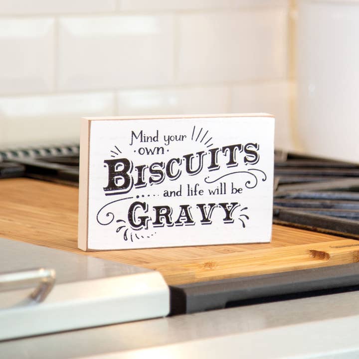 Col House Designs - Wholesale Sign - Mind Your Own Biscuits Block1