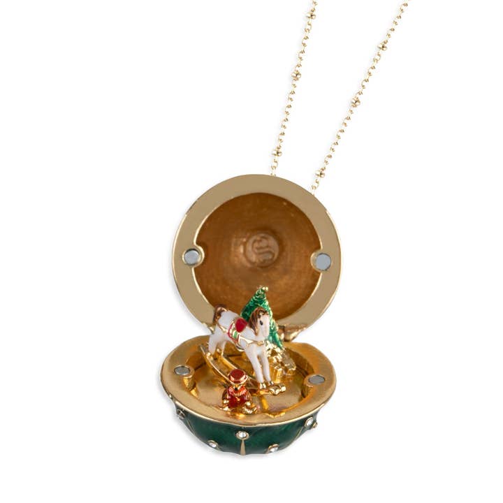 Medaglione a forma di uovo con cavallo a dondolo per la vendita all'ingrosso da parte di Bill Skinner