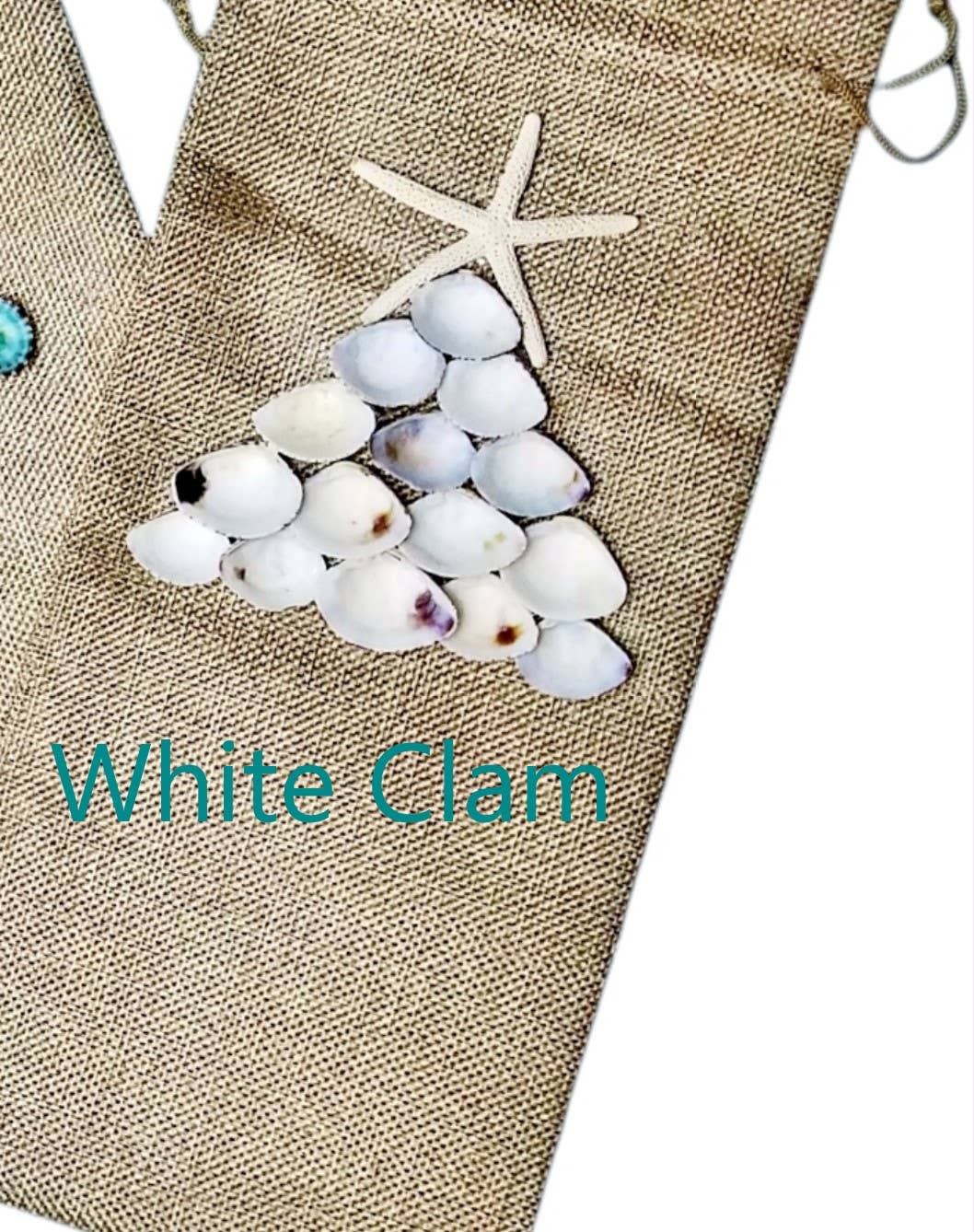 Shell We Sea Designs - Wholesale Wine Gift Bag - Seashell Tree WINE BAG Drawstring Burlap Tote Pouch Gift3