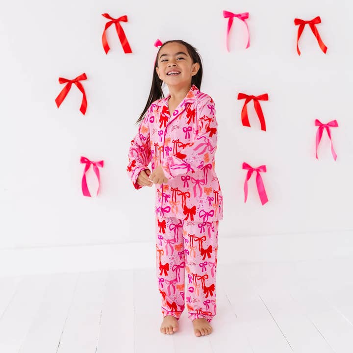 Kiki + Lulu - Vendita all'ingrosso Set loungewear - bambini - Set Bambini con Camicia a Bottoni e Fiocchi