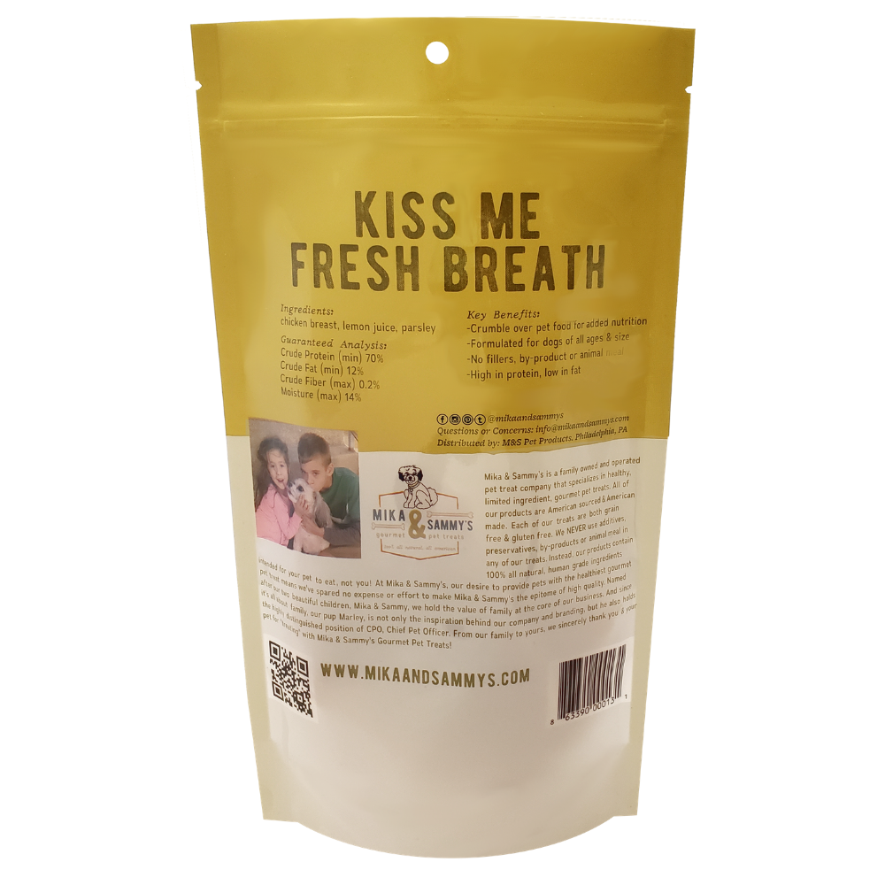Mika and Sammy's Gourmet Pet Treats - Wholesale Pet Treats - Dog - Kiss Me Fresh Breath1