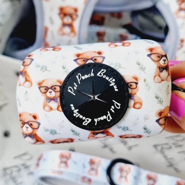 Rusty Bear Dog Poo Bag Holder *Free roll of poo bags for wholesale by Pet Pooch Boutique