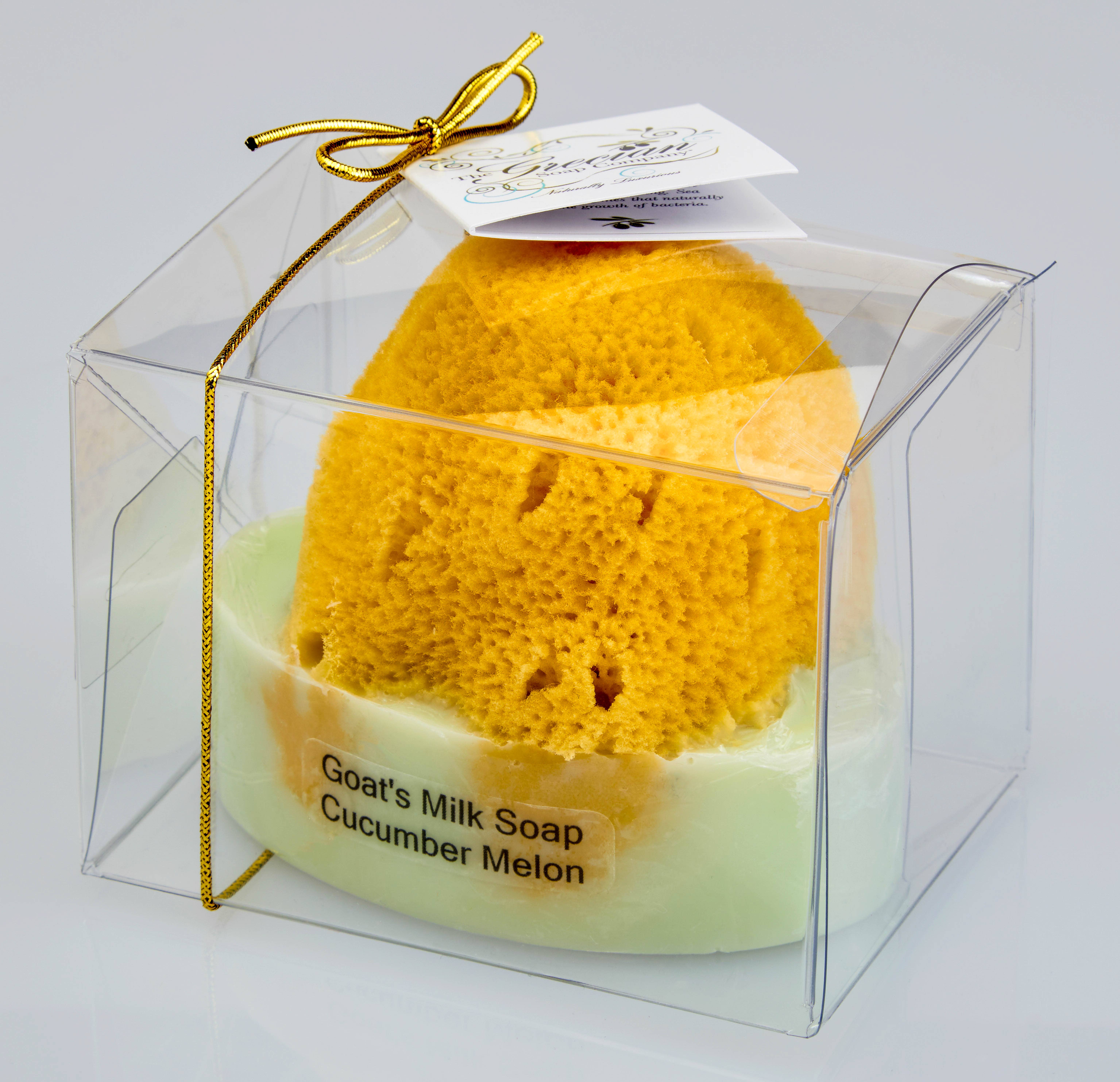 The Grecian Soap Company - Wholesale Bar Soap - Goat Milk Natural Exfoliating Soap Bar with Sea Sponge2