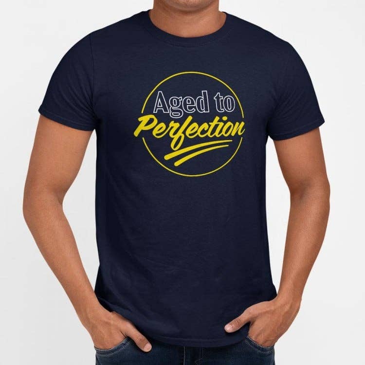 6DS - Wholesale Screen Printed T-Shirt - Men's - Aged To Perfection Men's T-Shirt0