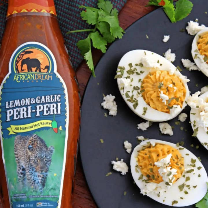 African Dream Foods - Wholesale Hot Sauce - Lemon & Garlic Peri-Peri Hot Sauce,5 fl oz (6 Units/Case)4