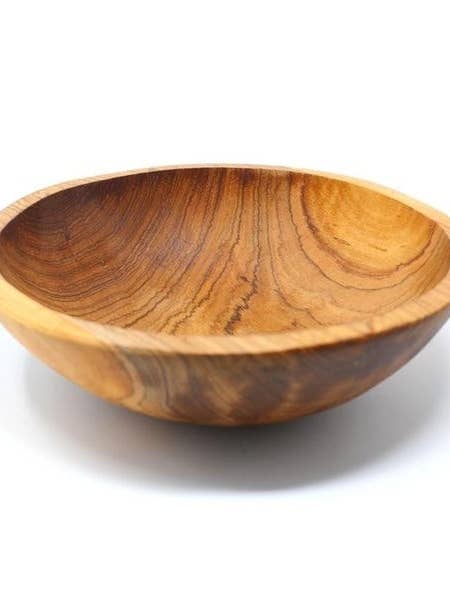 Round Plain Olive Wood Bowls for wholesale by Harkiss Designs