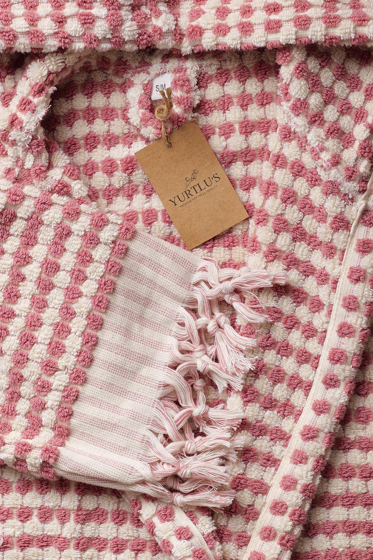 YURTLUS - Wholesale Robe - Women's - Unique 100% Cotton Pockets Bathrobe, Bubble Handwoven Robe11